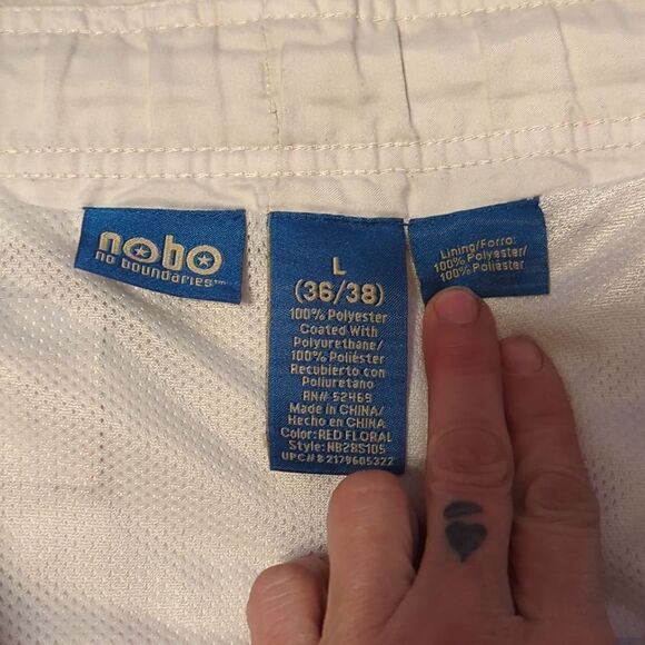 NOBO Men's Swim Trunks Hawaiian Floral Design Sz L (36-38)board shorts - Picture 4 of 6